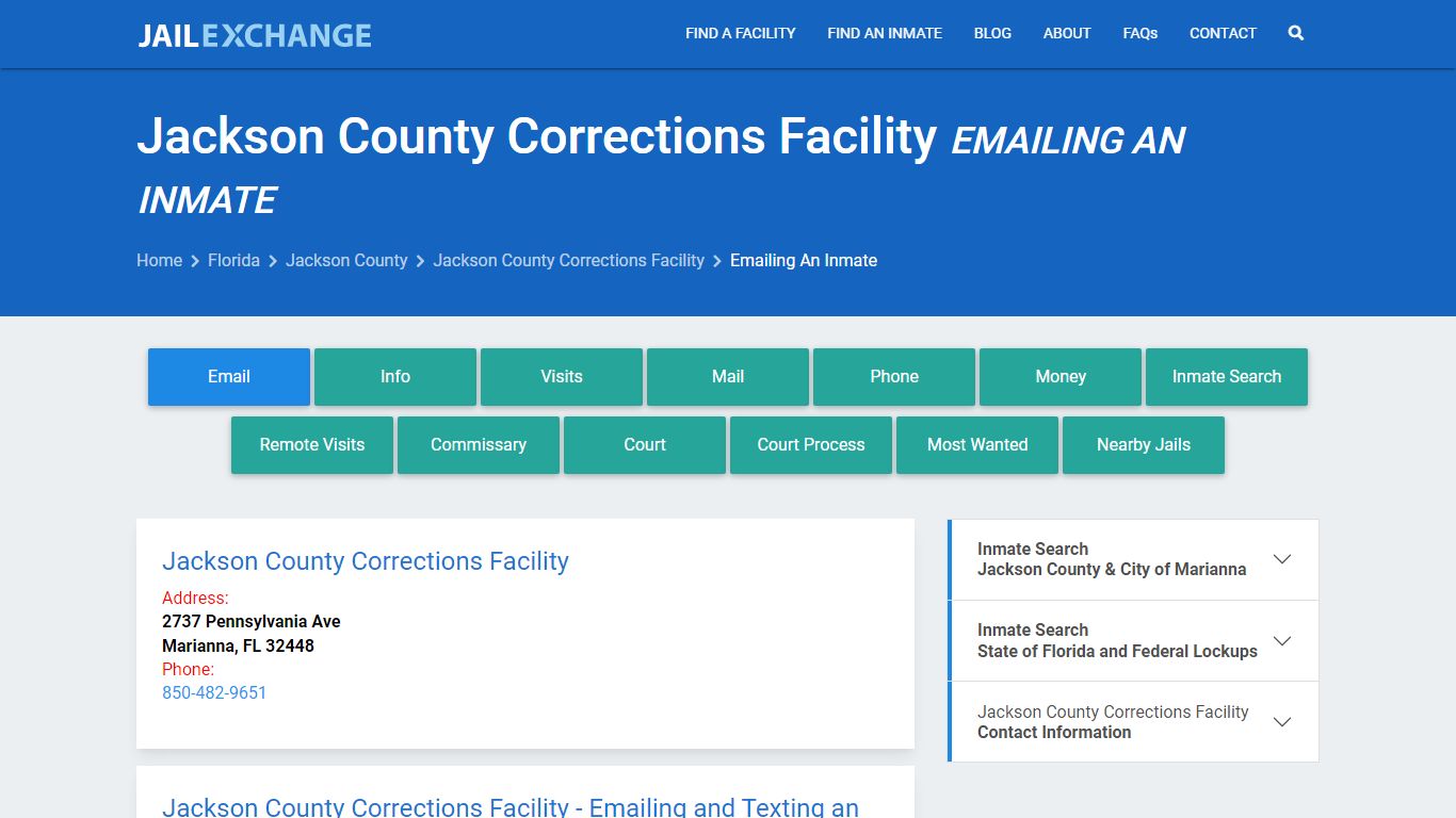 Jackson County Corrections Facility Emailing An Inmate - Jail Exchange